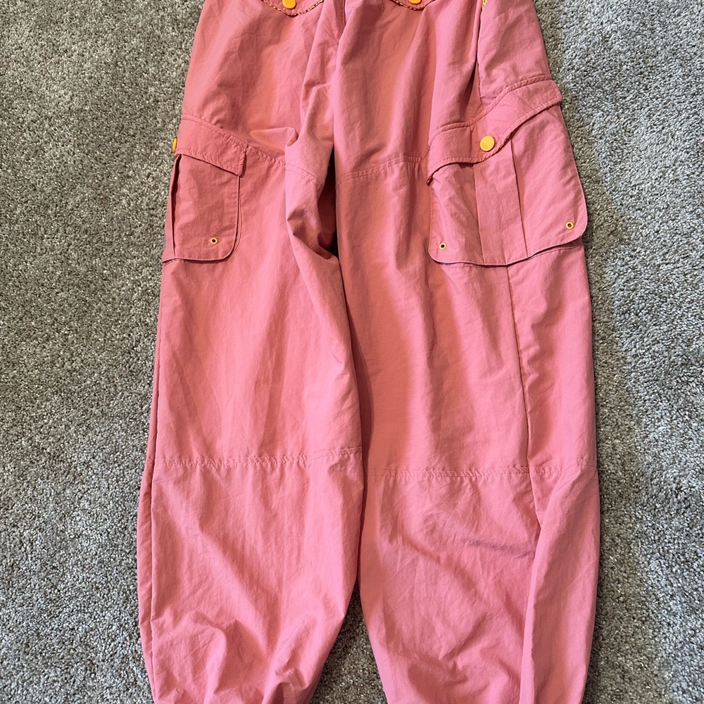 NWT free people pink and orange overalls - Picture 11 of 15